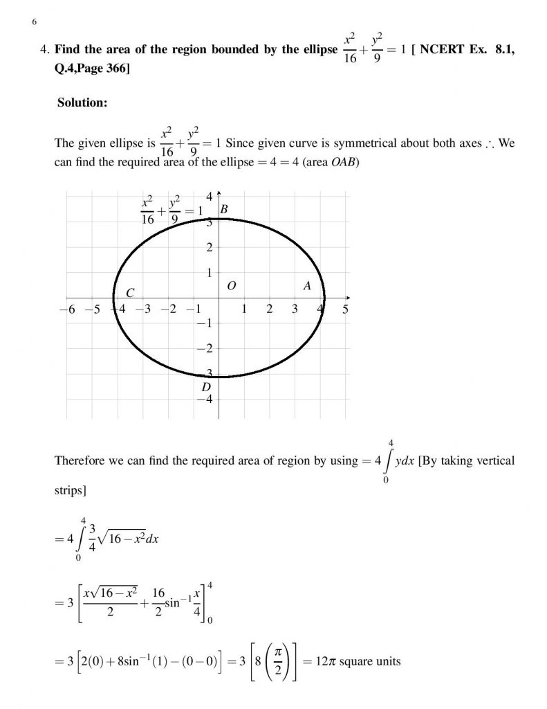 Find The Area Of The Region Bounded By The Ellipse X^2/16 + Y^2/9 = 1 ...